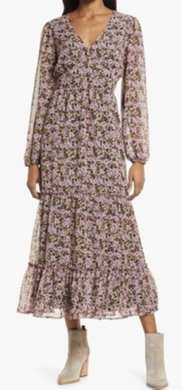 Lost + Wander Lovestoned Floral Long Sleeve Dress Size Small